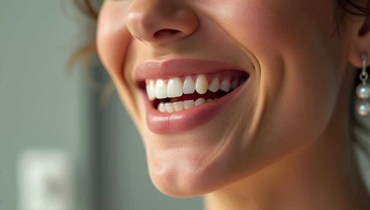 Close-up of a smiling woman with smooth lips, showcasing pregnancy-safe lip treatments at Express Med Spa.