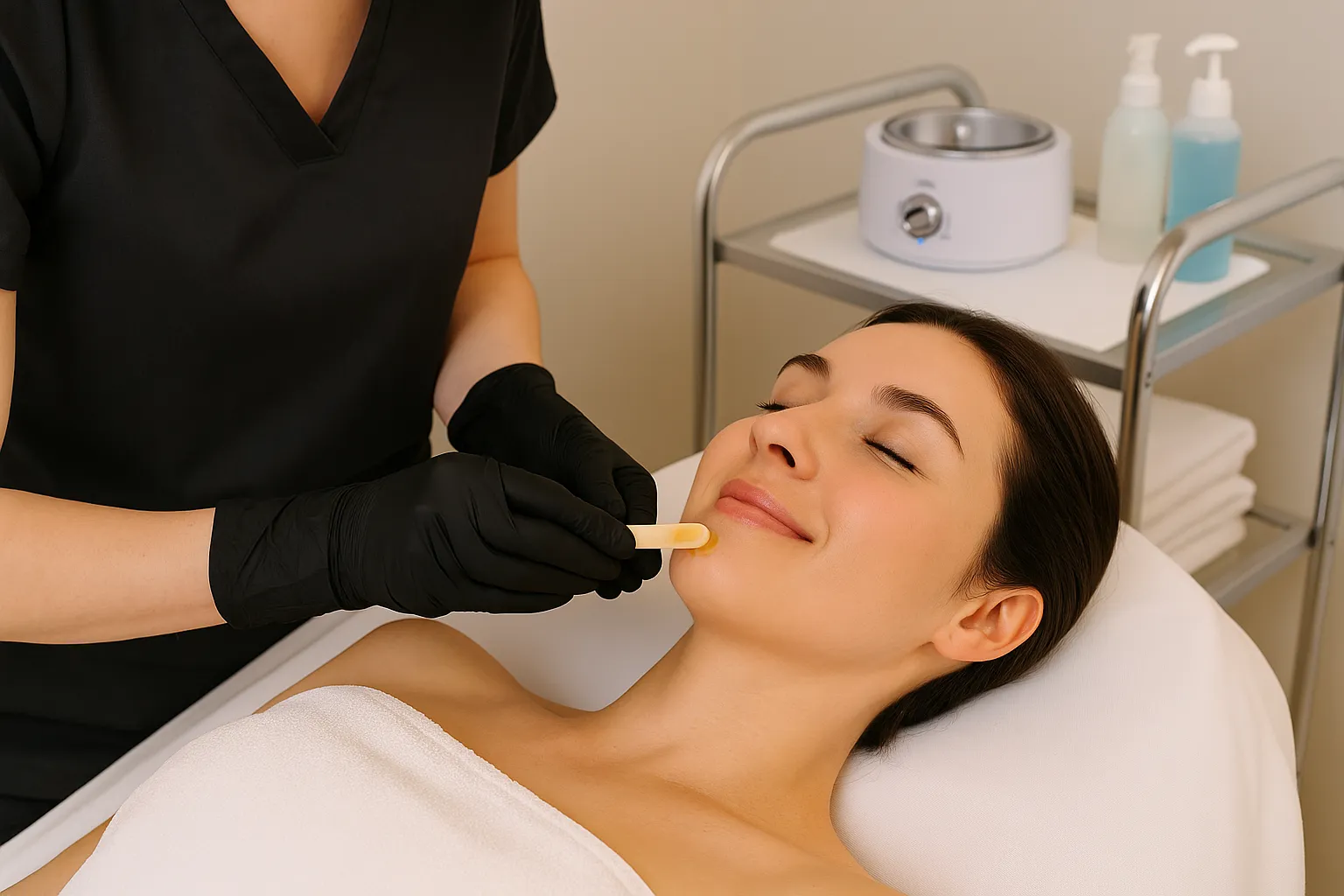 Professional chin waxing service at Express Med Spa Mount Greenwood