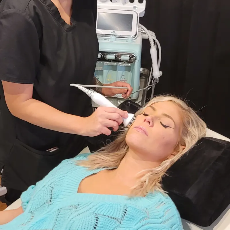 Microcurrent facial treatment at Express Med Spa in Frankfort, IL