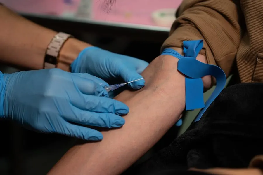 Clinician placing an IV catheter for hydration therapy at Express Med Spa La Grange, providing supportive care for wellness and energy.