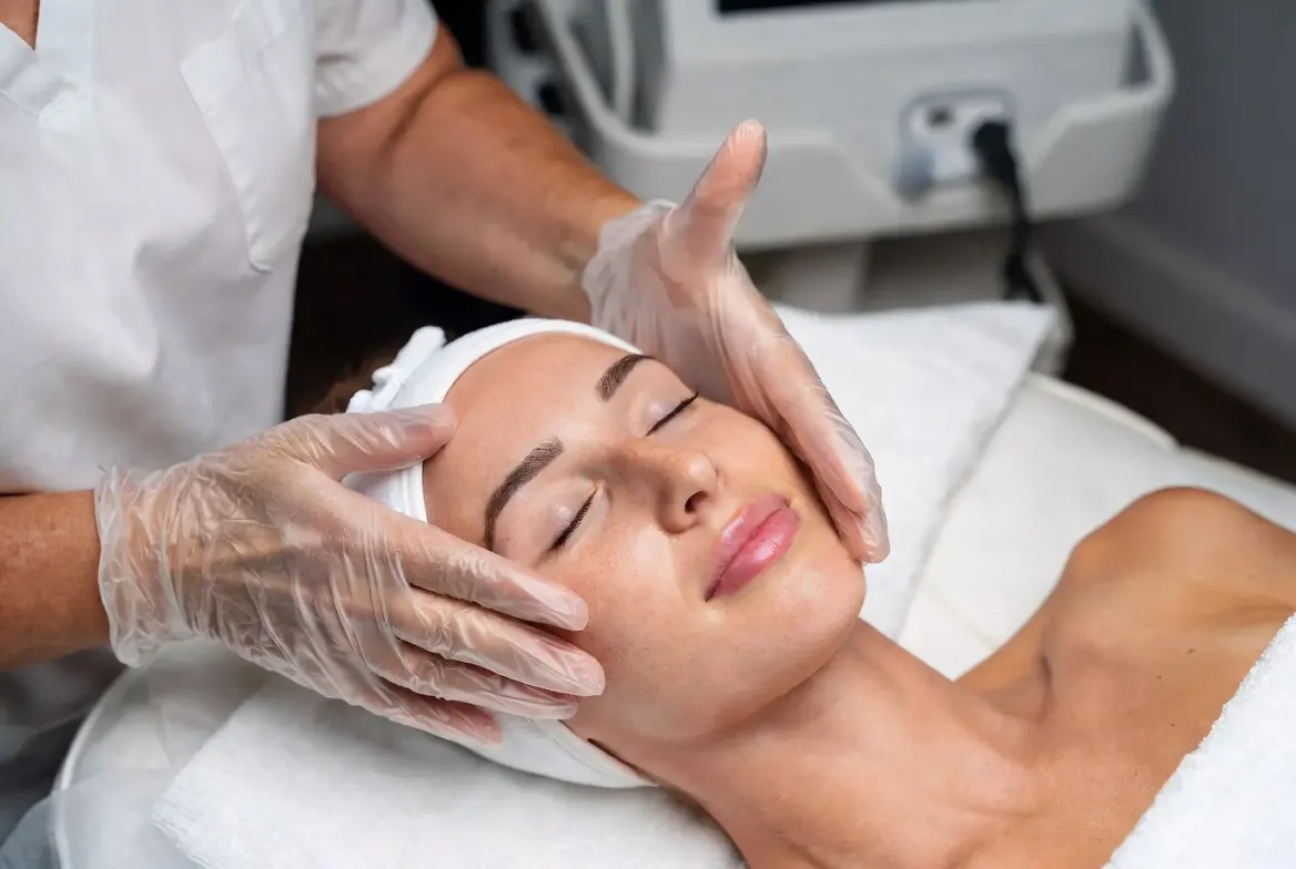 Facial treatment for hydration, glow, and smoother skin texture during a spring appointment at Express Med Spa.