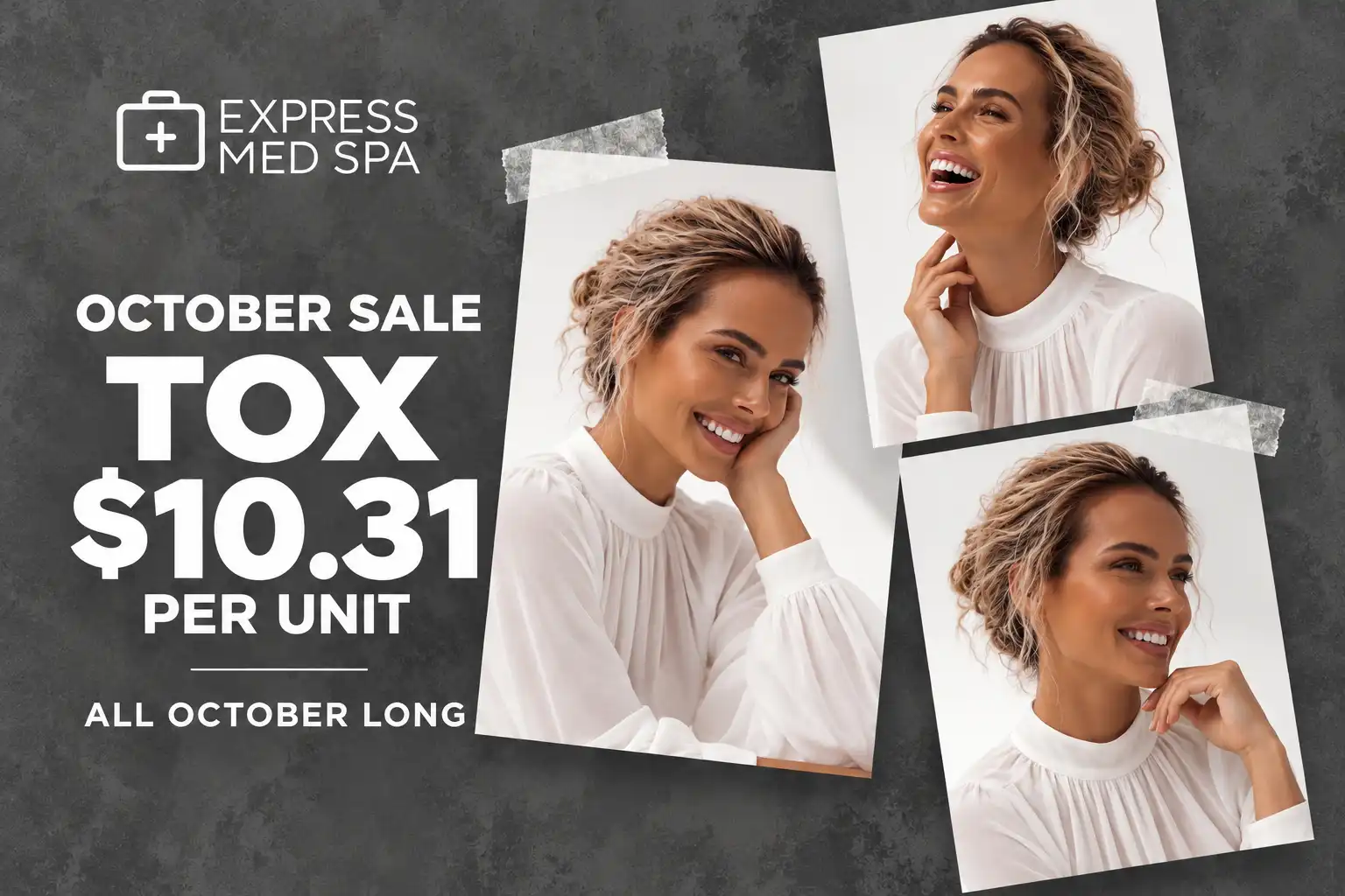 Express Med Spa October TOX special at $10.31 per unit, available all October long