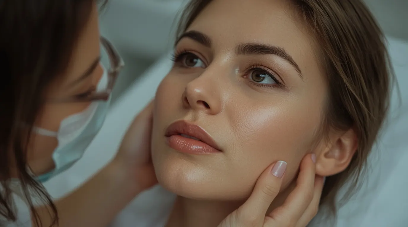 Shorewood Express Med Spa provider performing facial skin analysis during personalized facial consultation