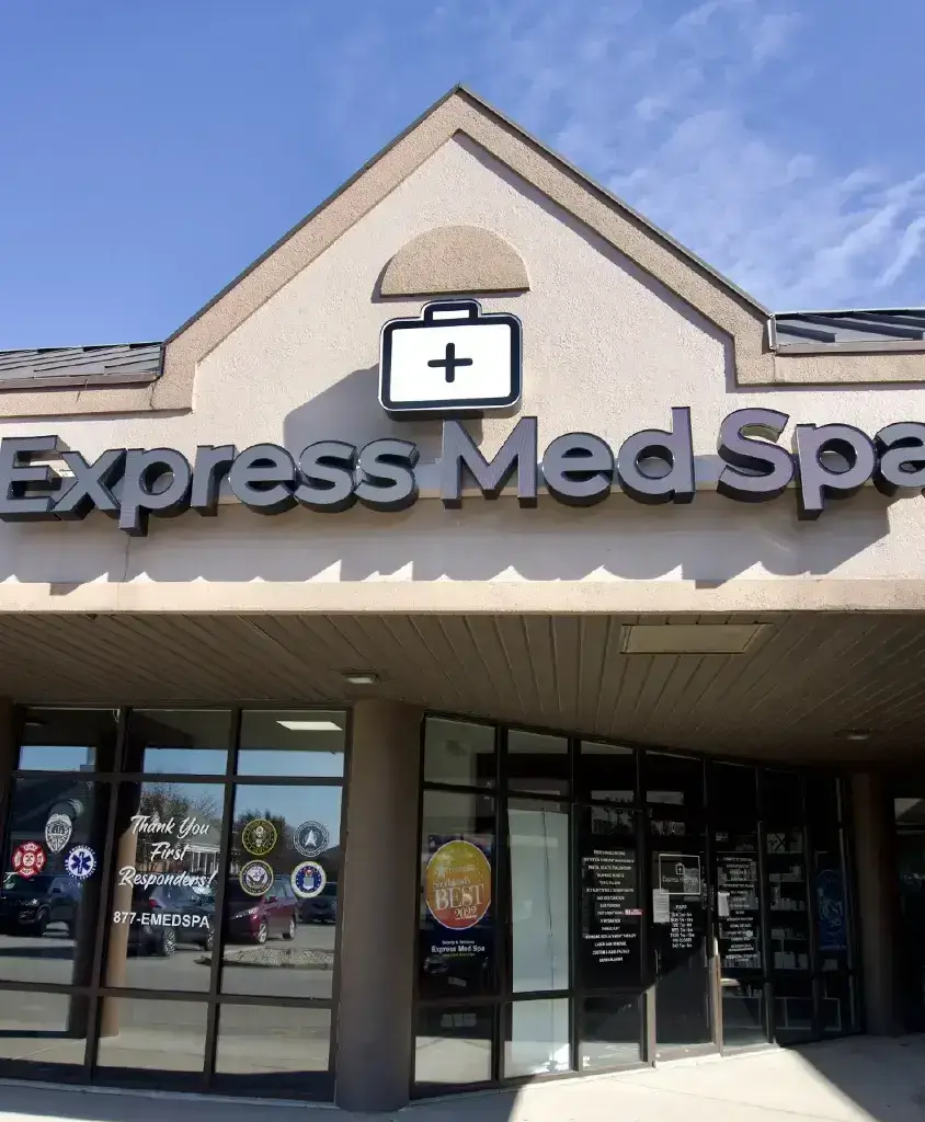 Express Med Spa Shorewood IL medical spa exterior serving patients from Joliet, Plainfield, and Will County.