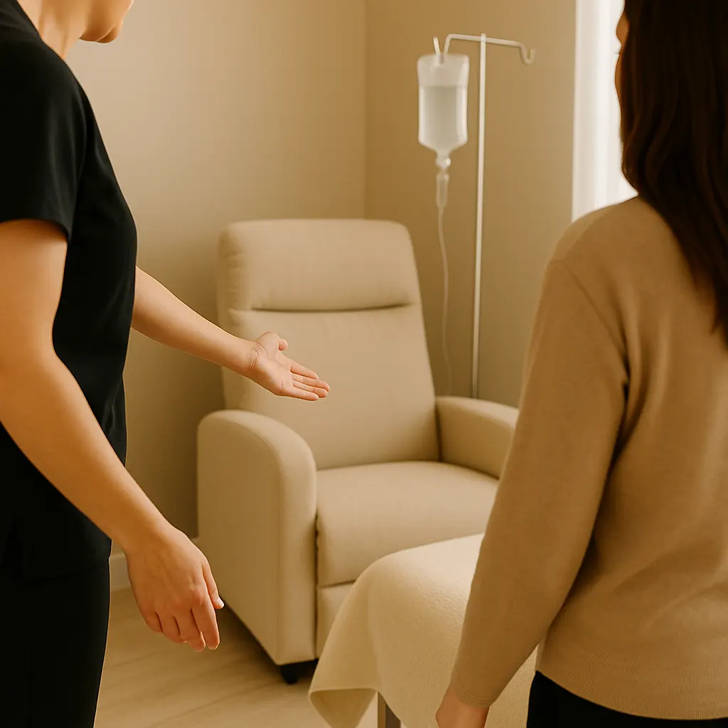 Stefanie Drozd, RN-BSN, founder and clinical director of Express Med Spas in Frankfort, IL, standing confidently in a patient care setting