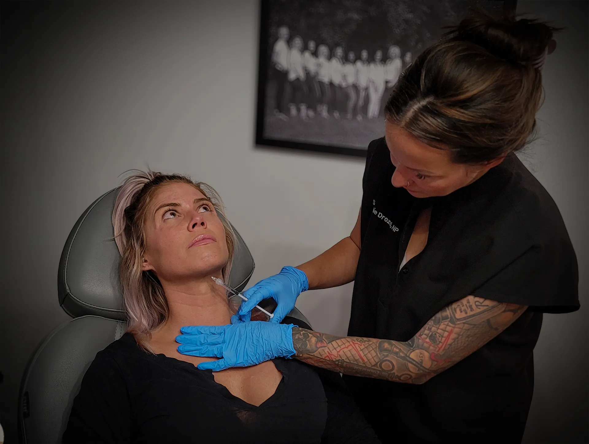 Express Med Spa nurse performing Kybella injection for double chin fat