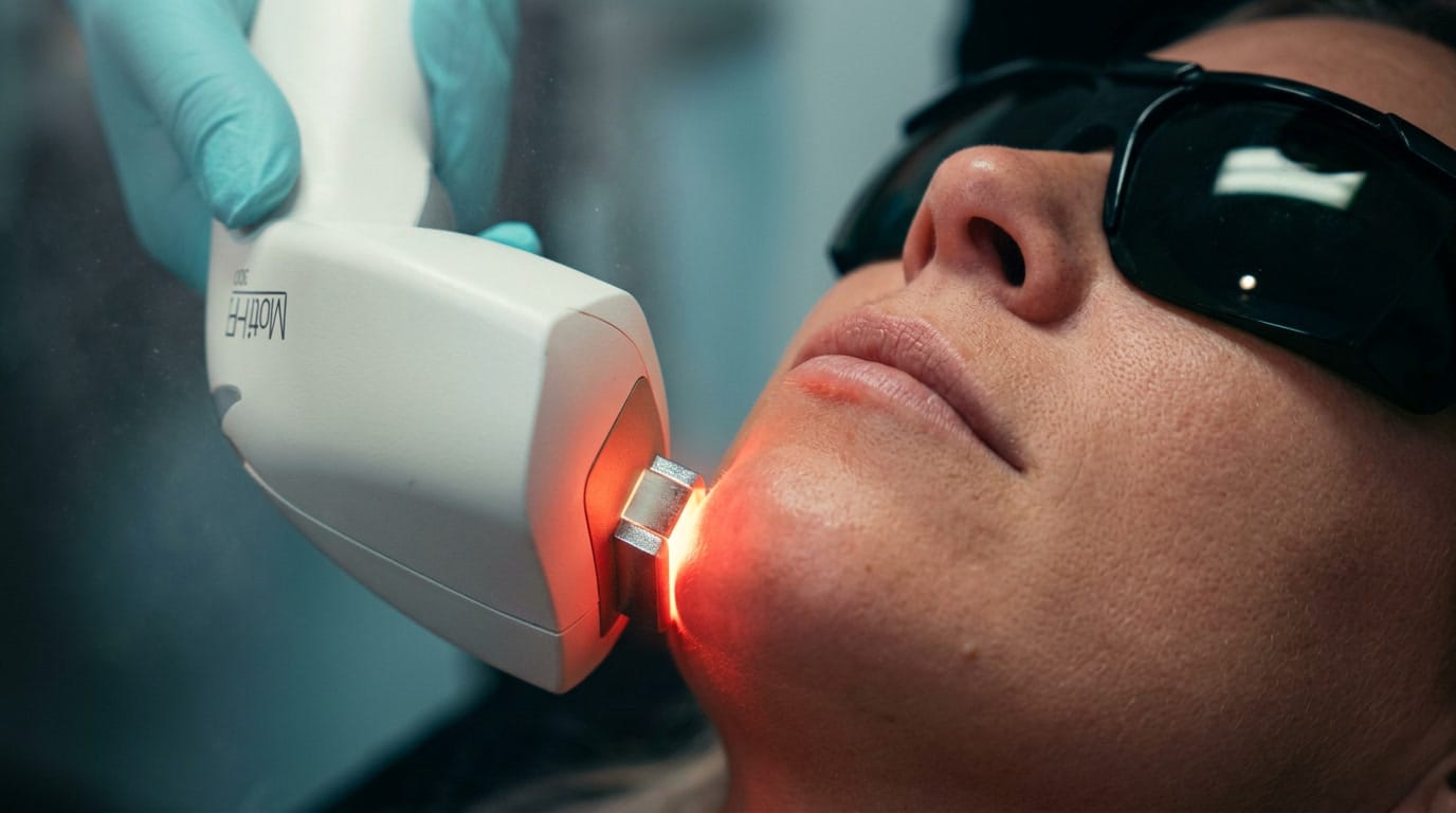 ideal candidate receiving professional laser hair removal at express medspa