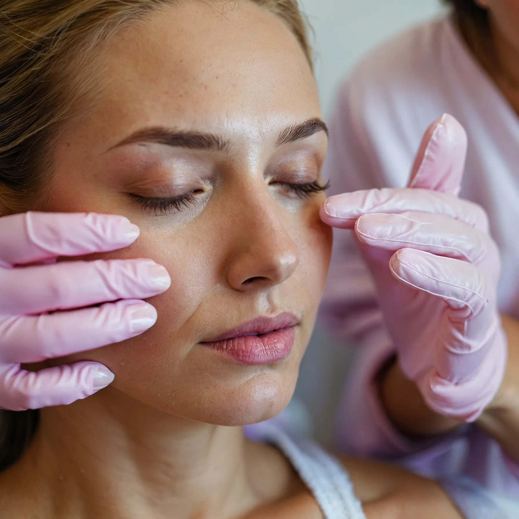 Client before and after treatment showing how Radiesse was managed—can Radiesse be dissolved safely using massage and sodium thiosulfate