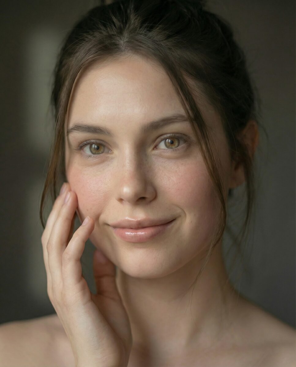 Woman with naturally enhanced lips after Revanesse Lips Plus dermal filler treatment at a Mount Greenwood Chicago med spa. Revanesse Lips vs Versa