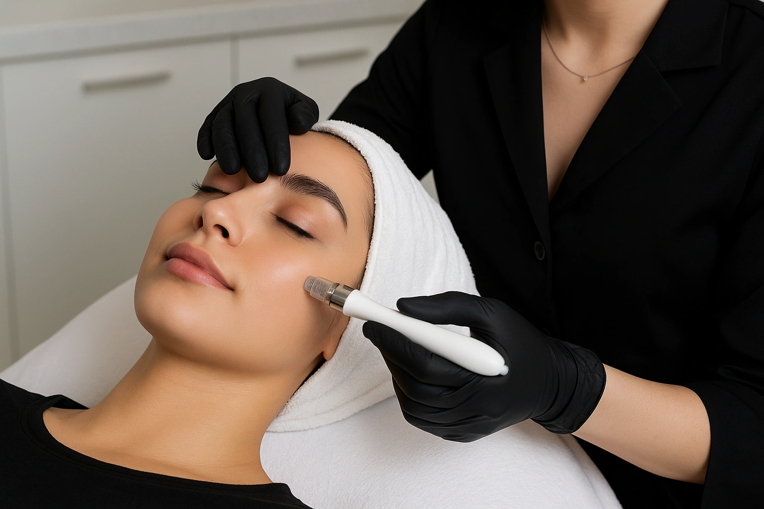SkinPen microneedling for acne scars and large pores at Express Med Spa Frankfort IL.