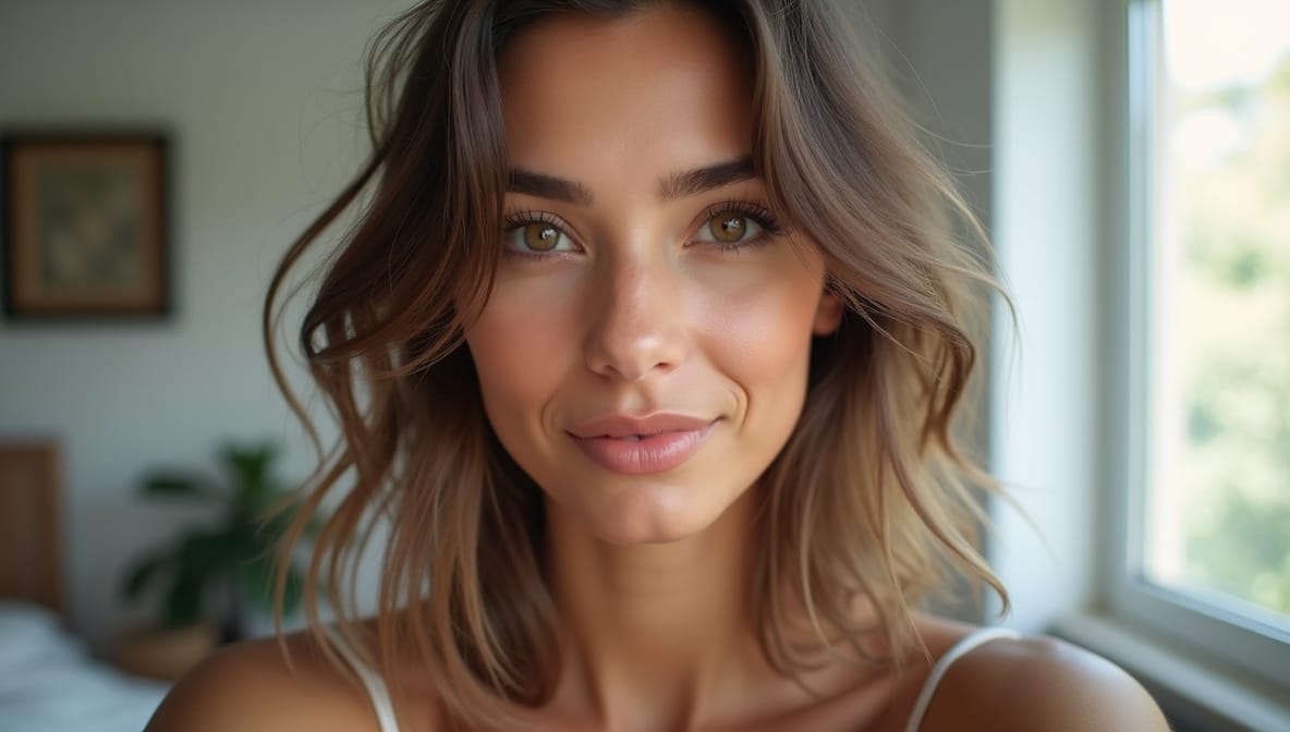 Smiling lip creases after lip filler treatment at Express Med Spa Illinois