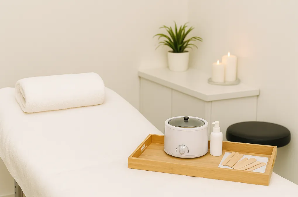 Serene waxing room setup at Express Med Spa in Mount Greenwood Chicago