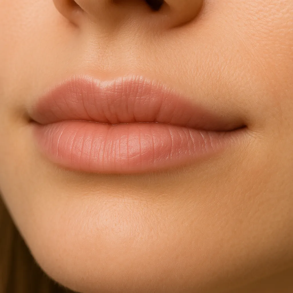 Close-up of lips enhanced with Versa filler showing smooth texture, subtle volume, and natural definition.