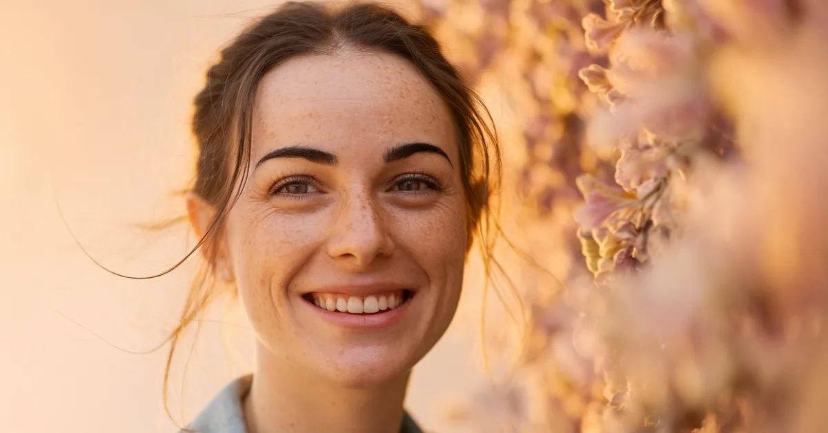 A woman with glowing, even-toned skin after a VI Peel chemical treatment at Express Med Spa, targeting acne, fine lines, and skin discoloration.