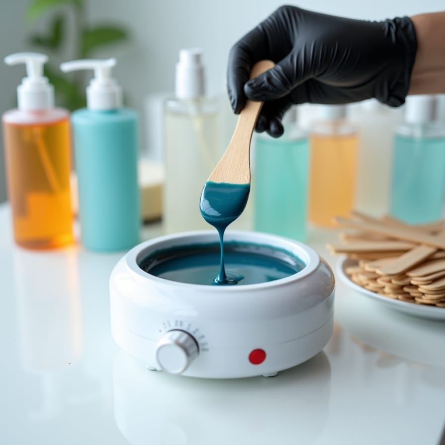 Waxing prep products displayed at Express Med Spas Mount Greenwood.