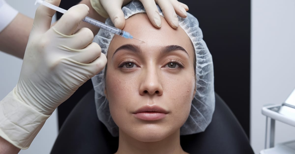 A client receives a Xeomin injection at Express Med Spa to reduce forehead lines and smooth wrinkles.